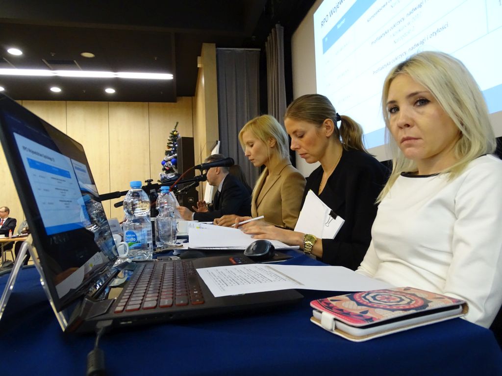 Agnieszka Kister - Dyrektor Departamentu Funduszy Europejskich i e-Zdrowia (pierwsza z lewej) 