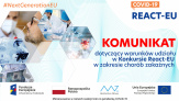 Komunikat dotyczący warunków udziału w Konkursie React-EU w zakresie chorób zakaźnych